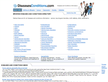 Tablet Screenshot of diseasesconditions.com
